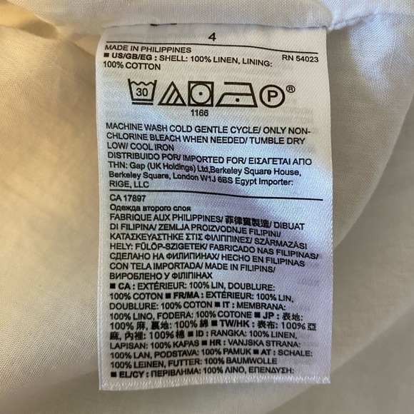 NWT Linen Banana Republic Sz 4 Micro Stripe Pencil Skirt - Picture 9 of 10